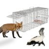 Humane Live Animal Catch Release Cage Collapsible Galvanized Wire For Cats Rodents Raccoons Beavers Groundhogs Foxes Armadillos