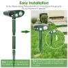 Solar Ultrasonic Animal Repeller Pir Sensor Animal Repellent Chaser With Flashing Light Ipx4 Waterproof For Chasing Deer Raccoon Squirrel Rat Skunk