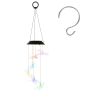 Solar Dragonfly Wind Chime 7 Color Changing Wind Chime For Outside Ipx4 Waterproof Outdoor Garden Yard Decor