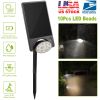 Solar Spotlights Outdoor 10Leds Landscape Lights 120° Motion Sensor Lamps 180°Lighting Ip65 Waterproof For Garage Garden Front Door