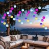 Solar Ball Wind Chime 7 Color Changing Wind Chime For Outside Ipx4 Waterproof Outdoor Garden Yard Decor