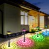Solar Color Changing Ornamental Light 4Packs Landscape Stake Light For Yard Patio Lawn Pathway Garden