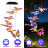 Solar Butterfly 7 Color Changing Wind Chimes For Outside 2Pack Ipx4 Waterproof Outdoor Garden Yard Decor Porch