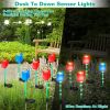 Solar Powered Tulip Garden Light Windmill Waterproof Landscape Stake Lamp Decorative Lawn Lights Garden Yard Driveway Walkway Patio