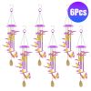 Solar Butterfly Wind Chime With Aluminum Tubes 7 Color Changing Wind Chime For Outside Ip44 Waterproof Outdoor Garden Yard Decor