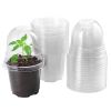 Plant Nursery / Pet Flower Seed Starting Pots 30Pcs Container With Dome With Drainage Holes