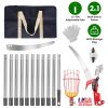 2-In-1 Pole Saw & Fruit Picker With 1.3-13Ft Extendable Stainless Steel Pole Manual Tree Pruner With 65Mn Steel Blade Storage Basket Bag