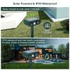 Ultrasonic Animal Repeller Solar Powered Motion Sensor Repellent Ipx4 Waterproof Outdoor For Farm Garden Yard Repelling Deer Raccoon Cat Dog Rabbit Sq