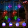 Solar Moon & Star 7 Color Changing Outside Wind Chimes 2Pack Ipx4 Waterproof Outdoor Garden Yard Decor Porch