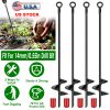 Heavy Duty Ground Auger Stakes 4 Pack 2.76In Wide Spiral Drill Bits Hole Digging Drill Shaft Farm Vegetable Flower Planting Gardening Planter Digger