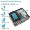 Rapid Charger Replacement Fit For Makita 14.4-18V Battery Bl1860 Bl1830 Bl1850 WithLcd Display Usb Port