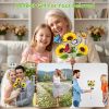 Solar Sunflower Lights Outdoor Waterproof Warm White Lights With 2 Lighting Modes Ip44 Decorative Solar Flower Lights For Yard Patio Porch Garden