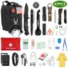 Emergency Survival Kit Survival Gear Equipment & First Aid Supplies Kit 47Pcs For Hunting Camping Outdoor Adventure Gardening ETC.