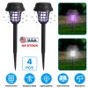 Solar Powered Mosquito Zapper Outdoor Insect Killer 4 Pack Waterproof Bug Zapper With Uv Light White Light For Yard Garden Farm Garage