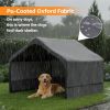 Extra Large Outdoor Dog House Tent 4'X4'X3' Breathable Outdoor Enclosure With 3-Sided Roll-Up Mesh Windows Ground Stakes Storage Bag For Critters