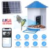 Smart Bird Feeder With Solar Powered Camera 1080P Hd Ai Identify Pir Motion Auto Capture Video Cloud Card Storage Wifi Connection App Control Ip65