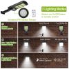 Solar Powered Outdoor Wall Lights 100Led Motion Sensor Lamp Ip65 Waterproof 3 Modes Sensor Light Remote Control For Street Front Door Deck Garden