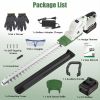 Cordless Rechargeable Hedge Bush Grass Shrub Trimmer 20in 21V with Dual-Action Blades 0.6In Cutting Diameter Safety Lock