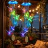 Solar Hummingbird Wind Chime With Aluminum Tubes 7 Color Changing Wind Chime For Outside Ip44 Waterproof Outdoor Garden Yard Decor