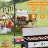 Griddle Caddy Paper Towel Holder Hook Baskets Bbq Accessories Storage Rack Vertical Standing Bbq Organizer Grill Utensil Storage