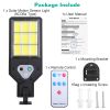 Solar Wall Light Outdoor 9 Cob Beads Pir Motion Sensor Remote Control Wireless Lamps Ip45 Waterproof Lighting For Garage Front Door Garden Pathway