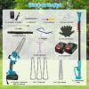 2-In-1 Cordless Pole Saw Mini Chainsaw with Extension Pole 21V Battery 8” Electric Brushless Pole Chainsaw With Auto Oiler Safety Switch 6.4Lbs