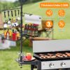 Griddle Caddy Paper Towel Holder Hook Baskets Bbq Accessories Storage Rack Vertical Standing Bbq Organizer Grill Utensil Storage