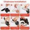 Cordless Electric Pole Saw & Mini Chainsaw & Grass Trimmer Kit 3-In-1 Adjustable Length 2Pcs 21V 1500Mah Batteries 4In 6In Chains Saw Blade 5Pcs