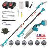 2-In-1 Cordless Pole Saw Mini Chainsaw with Extension Pole 21V Battery 8” Electric Brushless Pole Chainsaw With Auto Oiler Safety Switch 6.4Lbs