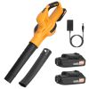 Cordless Leaf Blower Handheld Battery Powered Air Blower Max 124Mph 300Cfm With 2 Adjustable Speeds 2Pcs 18V 2000Ma Battery And Charger