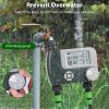 Sprinkler Timer With 2 Outlet Zones Digital Programmable Hose Faucet Timer Manual Automatic Watering Intelligent Drip Irrigation System For Garden Yar