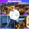 Solar Moon & Star 7 Color Changing Outside Wind Chimes 2Pack Ipx4 Waterproof Outdoor Garden Yard Decor Porch