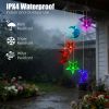 Solar Moon & Star 7 Color Changing Outside Wind Chimes 2Pack Ipx4 Waterproof Outdoor Garden Yard Decor Porch
