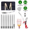 2-In-1 Pole Saw & Fruit Picker With 1.3-9.6Ft Extendable Stainless Steel Pole Manual Tree Pruner With 65Mn Steel Blade Fruit Picking Basket