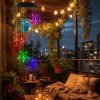 Solar Moon & Star 7 Color Changing Outside Wind Chimes 2Pack Ipx4 Waterproof Outdoor Garden Yard Decor Porch