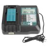 Rapid Charger Replacement Fit For Makita 14.4-18V Battery Bl1860 Bl1830 Bl1850 WithLcd Display Usb Port