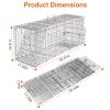 Humane Live Animal Catch Release Cage Collapsible Galvanized Wire For Cats Rodents Raccoons Beavers Groundhogs Foxes Armadillos