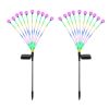 Solar Firefly Swaying Decorative Lights 2Pcs Ip65 Waterproof Landscape Pathway Stake Patio Yard Night Light