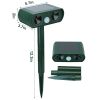 Ultrasonic Animal Repeller Solar Powered Motion Sensor Repellent Ipx4 Waterproof Outdoor For Farm Garden Yard Repelling Deer Raccoon Cat Dog Rabbit Sq