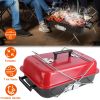 Portable Charcoal Grill Outdoor Tabletop Grill Small Barbecue Smoker Folding Bbq Grill With Lid For Backyard Camping Picnics Beach