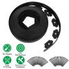 60Ft Non-Digging Plastic Garden Edging Kit Plastic Garden Border With 54 Spikes 2In Tall Border Edging For Garden Lawn Yard Flower Beds