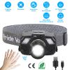 Motion Sensor Led Headlamp Zoomable Headlamp Flashlight  Waterproof Outdoor Emergency Headlight With 3 Lighting Modes