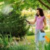 Battery Operated Portable Garden Water Sprayer 5L/1.32Gallon Electric Sprayer Rechargeable with Telescopic Handle 3 Spray Nozzles ADJ Shoulder Strap