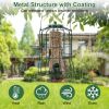 Outdoor Wild Bird Feeder Squirrel-Proof Chew-Proof Metal Hanging Seed Feeder With 4 Feeding Ports For Small Songbirds