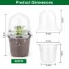 Plant Nursery / Pet Flower Seed Starting Pots 30Pcs Container With Dome With Drainage Holes