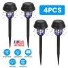 Solar Powered Mosquito Zapper Outdoor Insect Killer 4 Pack Waterproof Bug Zapper With Uv Light White Light For Yard Garden Farm Garage