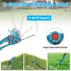 Pole Mini Hedge Trimmer & Grass Shear Electric Cordless Handheld Hedge Trimmer With 90° Rotatable Head Telescopic Extension Pole Gloves Goggles