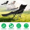 Reclining Camping Chair With Footrest 4-Position Adjustable Outdoor Folding Chair Heavy Duty Portable Camping Lounge Chair With Headrest Cup Holder