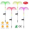 Solar Powered Jellyfish Lights 4Pcs Ip44 Waterproof Decorative Outdoor Lamps 7 Color Changing Night Light