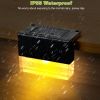 6Pcs Solar Powered Deck Lights Outdoor Acrylic Bubbles Decorative Step Fence Lamp Ip55 Waterproof Warm White/Color Changing Night Lights For Patio Gar